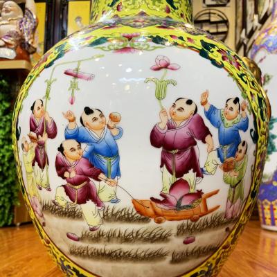 Bình Vẽ Tay Cao Cấp Họa Tiết Bách Phúc
